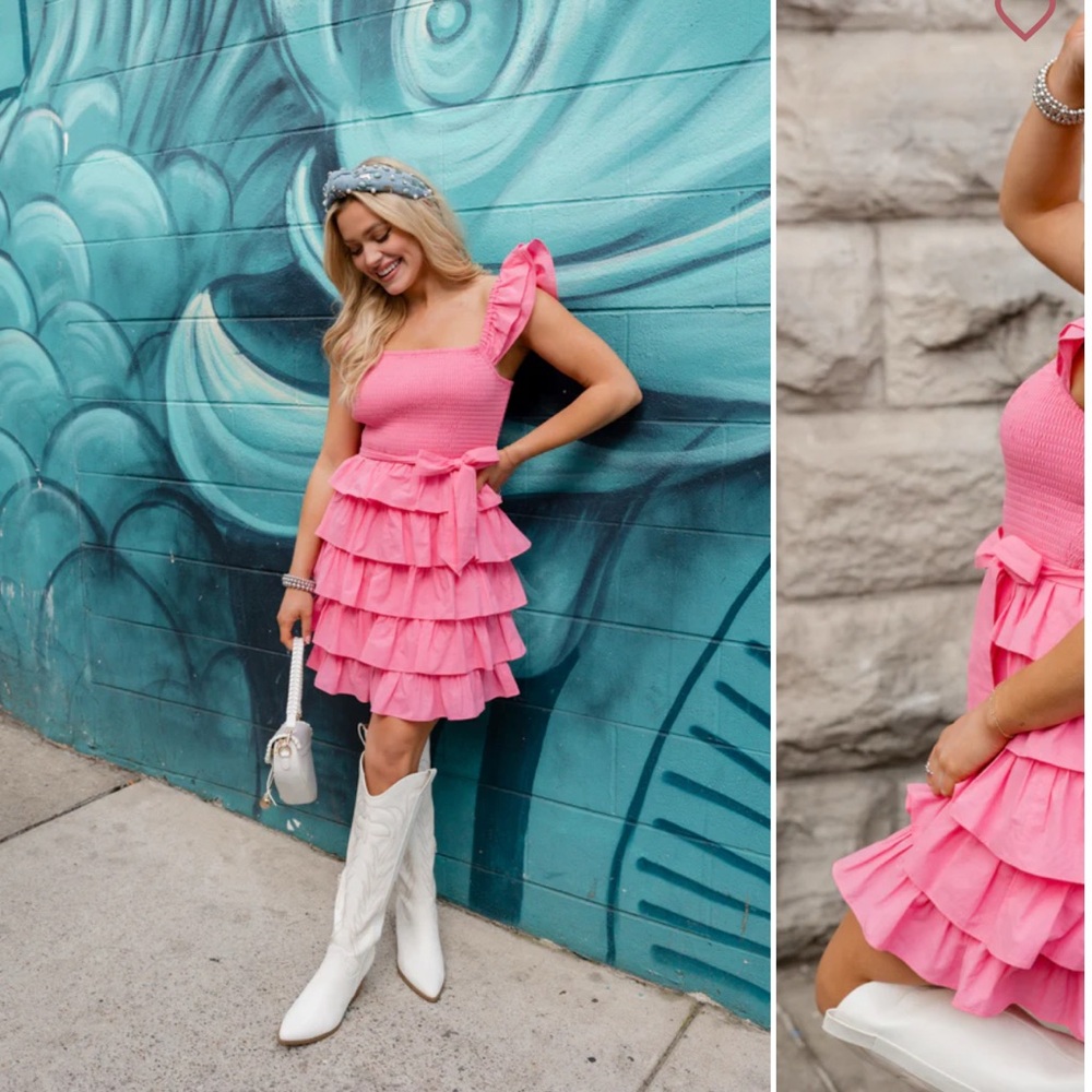 Pink lily dress